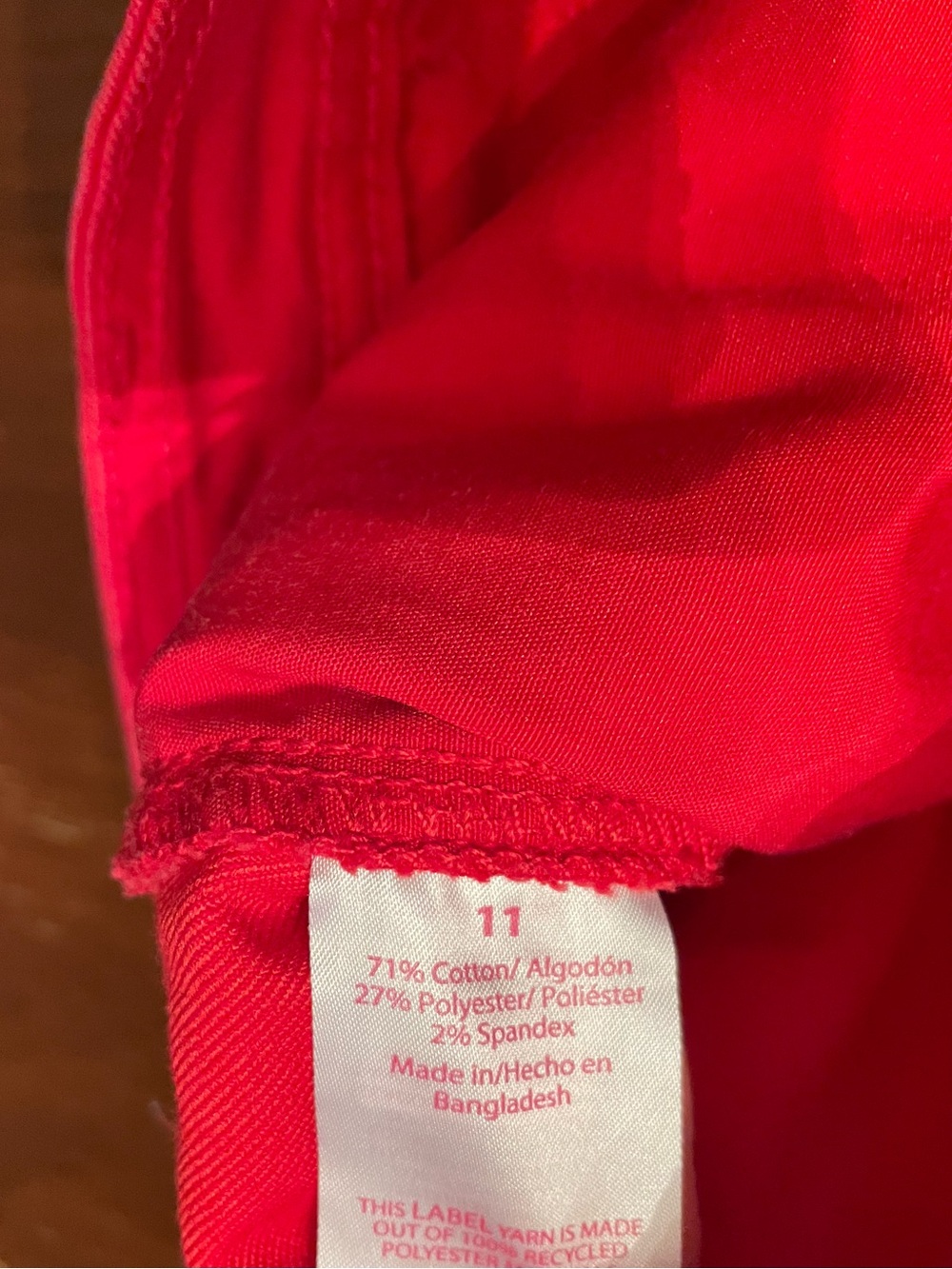 Red button down wrap skort - Picture 3 of 3